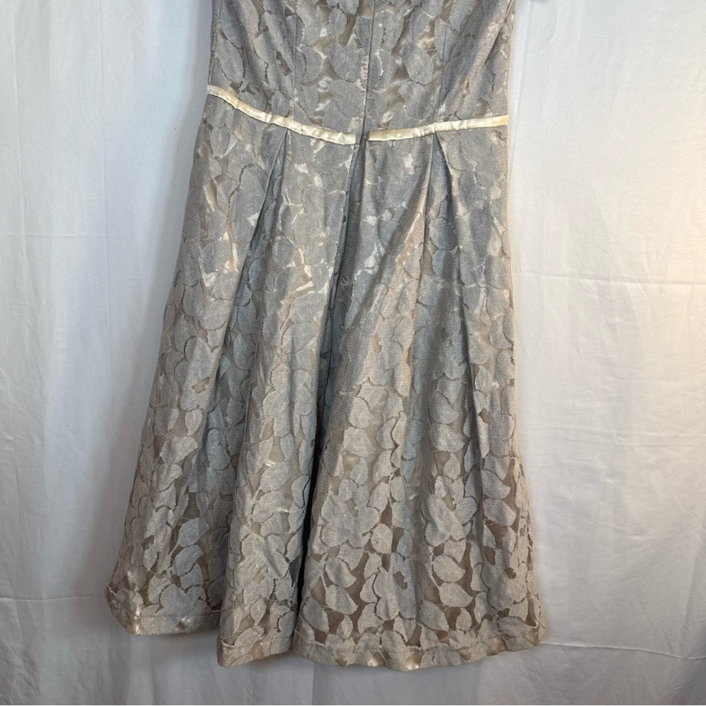 Mikarose Gray Lace Short Sleeve Dress Size Small Preowned - Picture 10 of 15